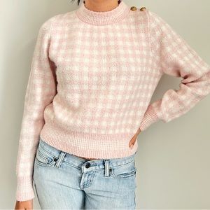 Mango Gingham Sweater / Size M